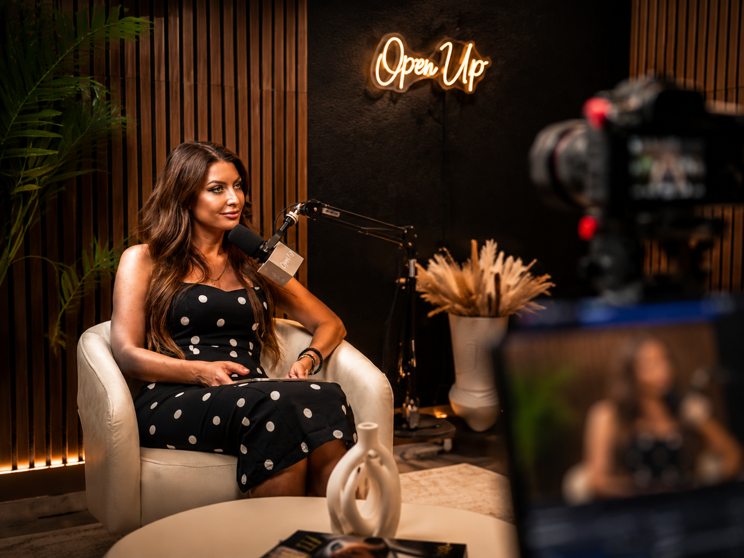 Catalina Magee in the Open Up studio