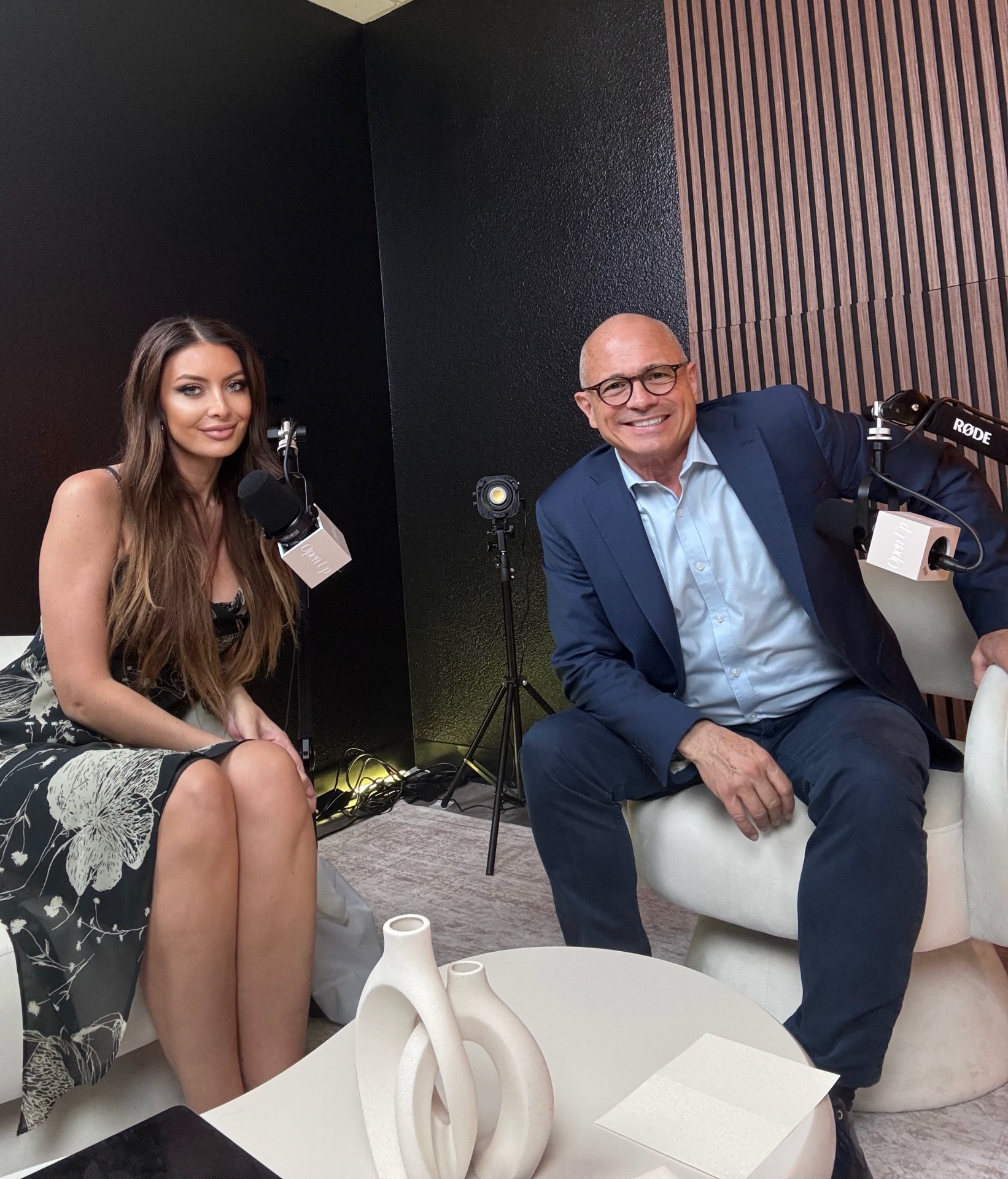 Catalina Magee interviewing guest in Open Up studio